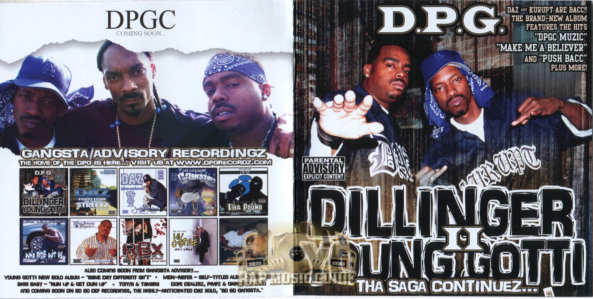 D.P.G. - Dillinger & Young Gotti II: Tha Saga Continuez...: CD